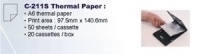 Folhas de Papel térmico A6 (Bloco de 50 folhas) - 