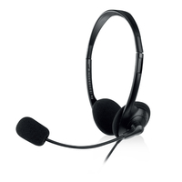 Headsets USB com microfone e controlo de volume, c