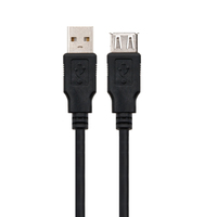 Cabo Extensão USB 2.0 A > A M/F, AWG30, 1.0 m  