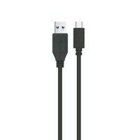 Cabo USB 3.2 Gen1 5Gbps 3A, USB-C/M-A/M, preto, AW