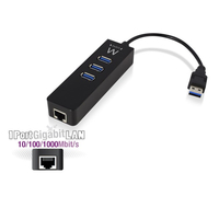 HUB USB 4 portas 3.1 Gen 1 (USB 3.0) e porta rede 