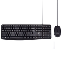 Teclado e Rato com fio, teclas silenciosas 