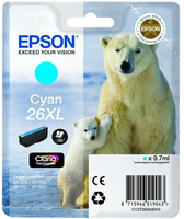 Tinteiro Cyan Série 26XL Urso Polar Tinta Claria P