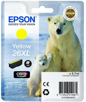 Tinteiro Amarelo Série 26XL Urso Polar Tinta Clari