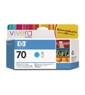 HP 70 130 ml Cyan Ink Cartridge with Vivera Ink 