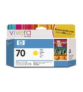 HP 70 130 ml Yellow Ink Cartridge with Vivera Ink 