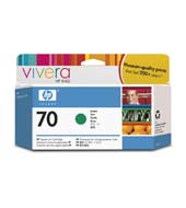 HP 70 130 ml Green Ink Cartridge with Vivera Ink  