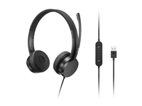 Lenovo USB-A Wired Stereo On-Ear Headset (with Con