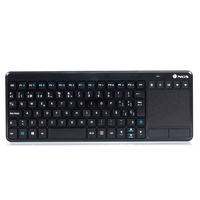 Teclado sem fios de 2,4 GHz com touchpad, Alcance 