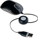 Compact BlueTrace Retractable USB Wired Mouse 